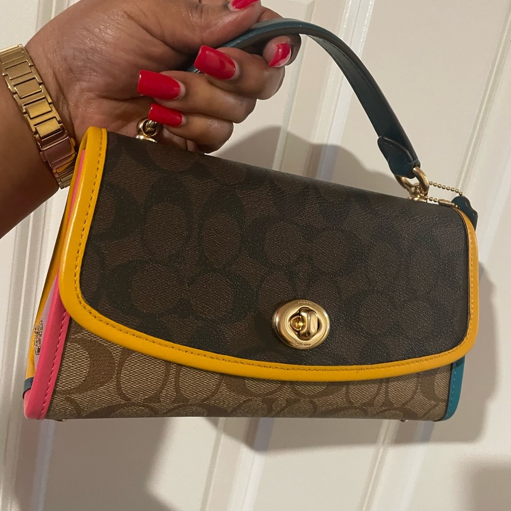 Coach Tilly ColorBlock Satchel/ Hand Bag